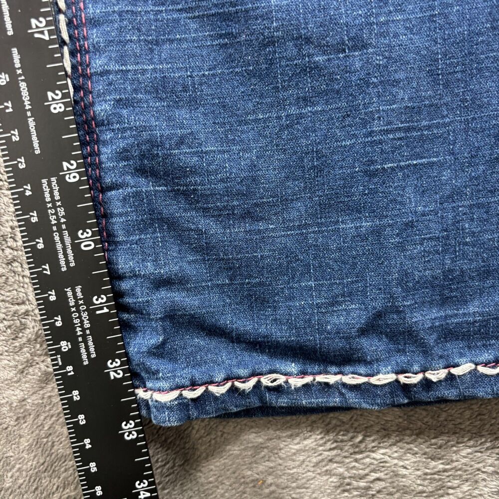 Cache Contour Collection Women Jeans Vintage Y2K Thick Stitch Flare Size 12 M261 - Picture 7 of 10